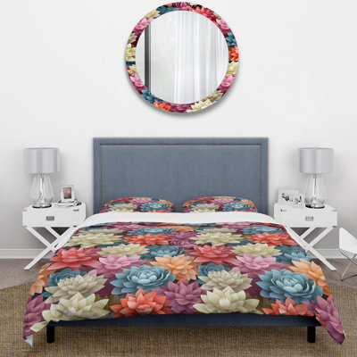 Ensemble de housse de couette Modern Succulents
