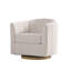 Fauteuil d'appoint pivotant en chenille l 31 po avec base en bois d'hévéa-2074011769