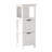 Bathroom Floor Cabinet With 2 Drawers And 1 Storage Shelf,Freestanding Wood Storage Organizer Cabinet-White