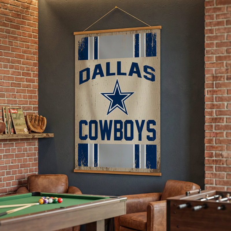 Tapisserie murale en toile 36 po x 54 po Dallas Cowboys, Cowboys de Dallas