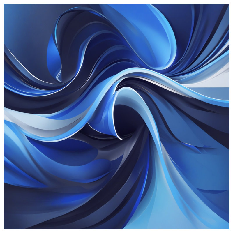 Housses de couette à vagues bleues abstraites, Twin