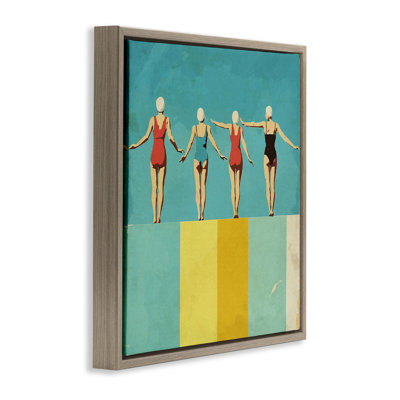 Four Figures on the Pool Floating Frame, design by Layla Oz