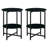 Chic And Durable Tempered Glass End Table Set