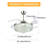 Silver Crystal Ceiling Fan With Light - 3 Colour Changing Dimmable Led, Remote Control