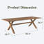 Rectangular Outdoor Dining Table - 249.9 cm W 98.3 cm D-1842540494