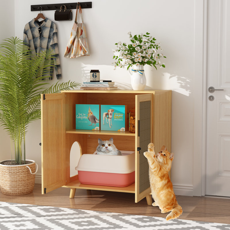 Defanski Litter Box Enclosure, Wood