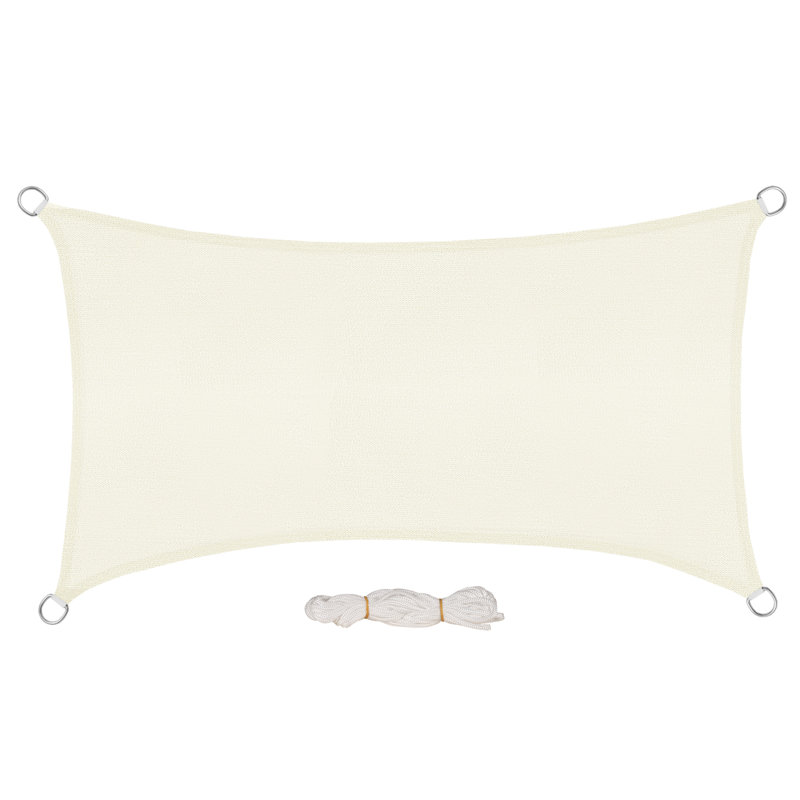 Dumbarton Rectangular Shade Sail, Cream, 400cm H x 600cm W x 0.2cm D