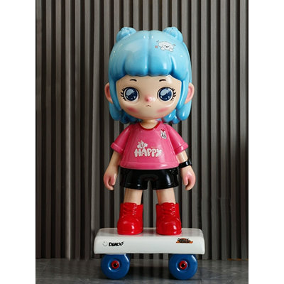 Creative Cartoon Skateboard Girl Resin Decoration Item