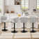 Swivel Upholstered Adjustable Height Bar Counter Stool with Metal Frame (Set of 4)