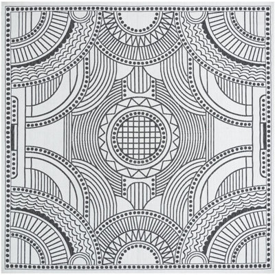 Tapis blanc et noir Aucun