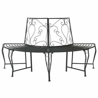 160 cm W Steel Tree Bench