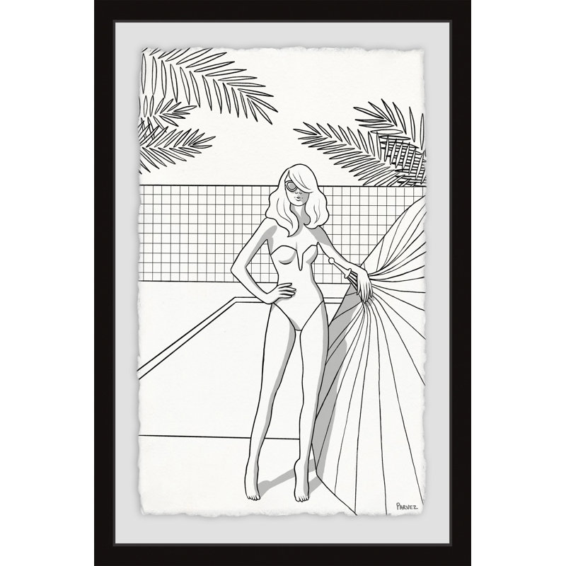 « plongée to the pool » par parvez taj,-cadre photo imprimé sur papier, H 12 po x l 8 po x P 1,5 po