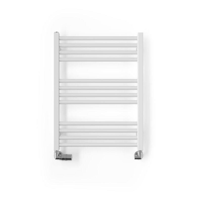 Fiona Heated Towel Rail, White, 66cm H  x 50cm W x 7.2cm D