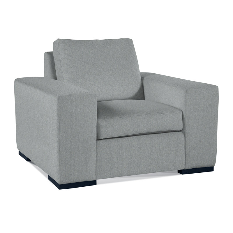 Memphis Armchair, Light Blue Performance Fabric; 0851-55, Java