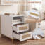 35cm W Metal Bedside Table-65661216