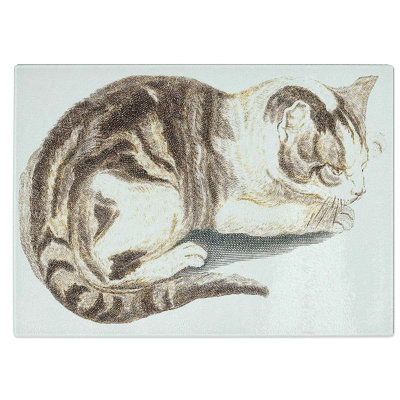 Tempered Glass Cat Chopping Board