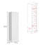 Lilo Storage Cabinet, Broom Hangers, Internal Shelves -White