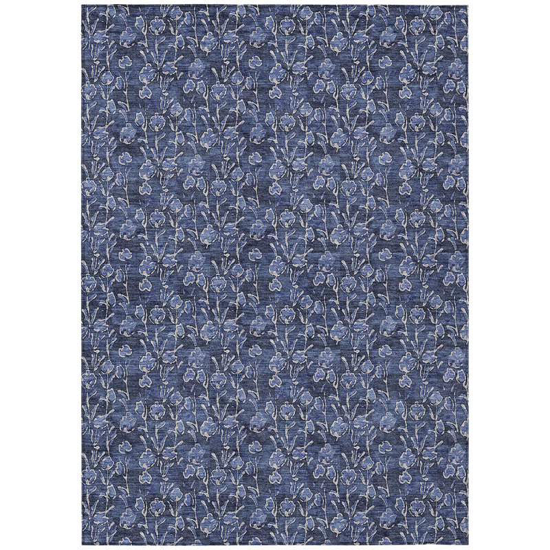 Dejah Washable Floral Indoor / Outdoor Rug, Rectangle 8' x 10'