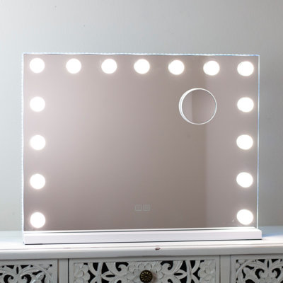 Decia Rectangle Freestanding Makeup / Shaving Mirror