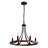 6-Light Rustic Wagon Wheel Chandelier For Dining Room Chandelier