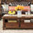 Solid wood minimalist coffee table