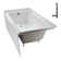 Streamline 60 in. x 30 in. Acrylic Left-Hand Drain Alcove Bathtub in Glossy White With External Drain