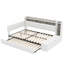 Lit de jour double rembourré avec repose-pieds de rangement, tablettes, lit gigogne, charge USB et lumière DEL-404604523-404604526