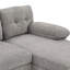 Chenille en forme de U gris avec deux méridiennes, poches de rangement et coussins d'accoudoirs pour la détente de canapé modulaire-842028851
