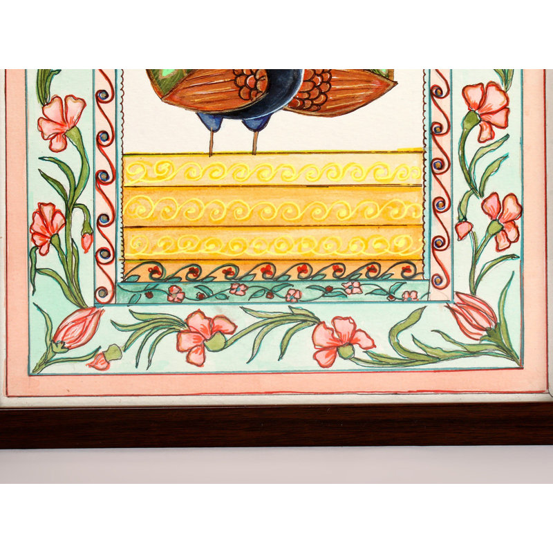 Mughal Peacock | Framed Painting | Acrylic On Canvas | By Ritu