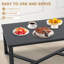 Grandes tables basses d'extérieur en métal noir