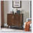 Mid Century Modern Fluted Sideboard Cabinet with Wood Legs