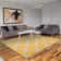 Glamour Non-Slip Moroccan Trellis Area Rug For Living Room, Hallway Runner, Entryway Rug, Yellow