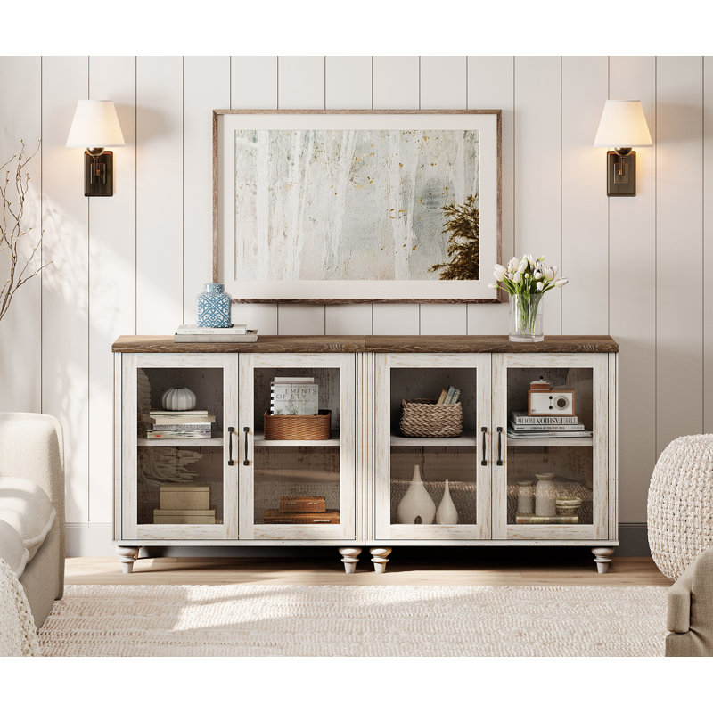 Armoire d'appoint Corretta, Blanc rustique