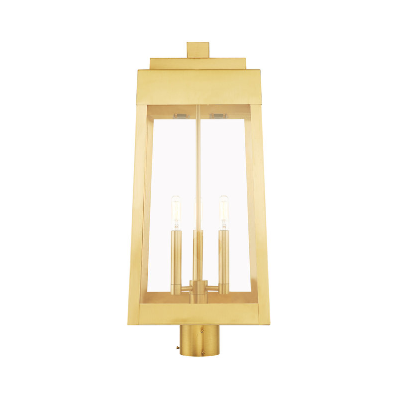Tête de lanterne câblée 1 lumière Antionetta, H 24,75 po x l 10,5 po x P 10,5 po, Laiton satiné