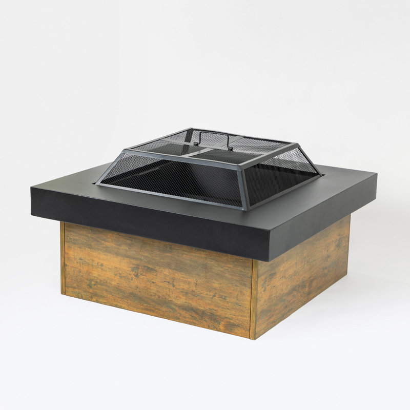 36" Iron Fire Pit Table Wood-Burning Stove