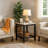 Modern Farmhouse Coffee Table Set Of 3, Rectangular Coffee Table With 2 Square End Side Tables, 2-Tier Living Room Table Set With Metal Frame & Open Shelf For Office, Apartment, Home-1644780623