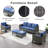 Naresa Wicker 5 - Person Patio Conversation Set with Cushions-1150708440-1150708443