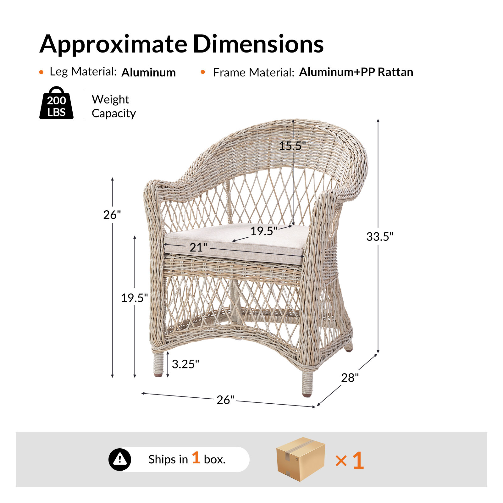 Birch Lane Cascade Outdoor Dining Armchair - Thumbnail 3