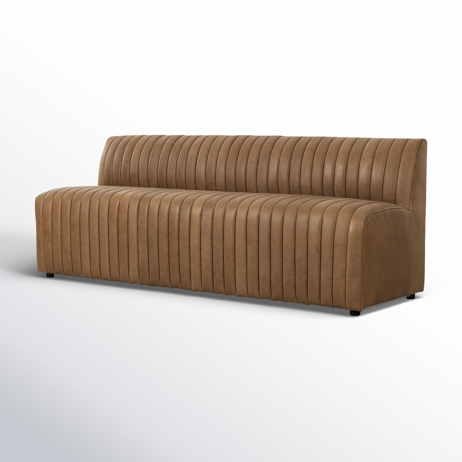 Brandt Upholstered Dining Bench (49"-82"), 31.5" H x 82" W x 28" D, Palermo Drift Genuine Leather