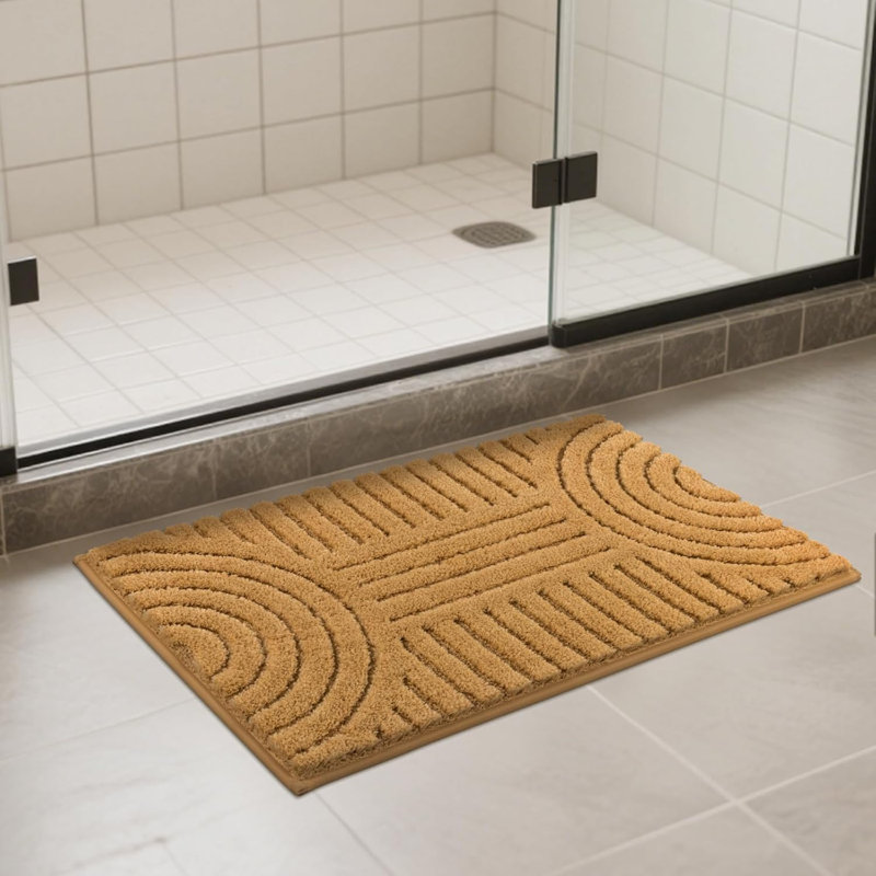 Non Slip Soft Absorbent Bath Mat, 36" L x 24" W, Yellow
