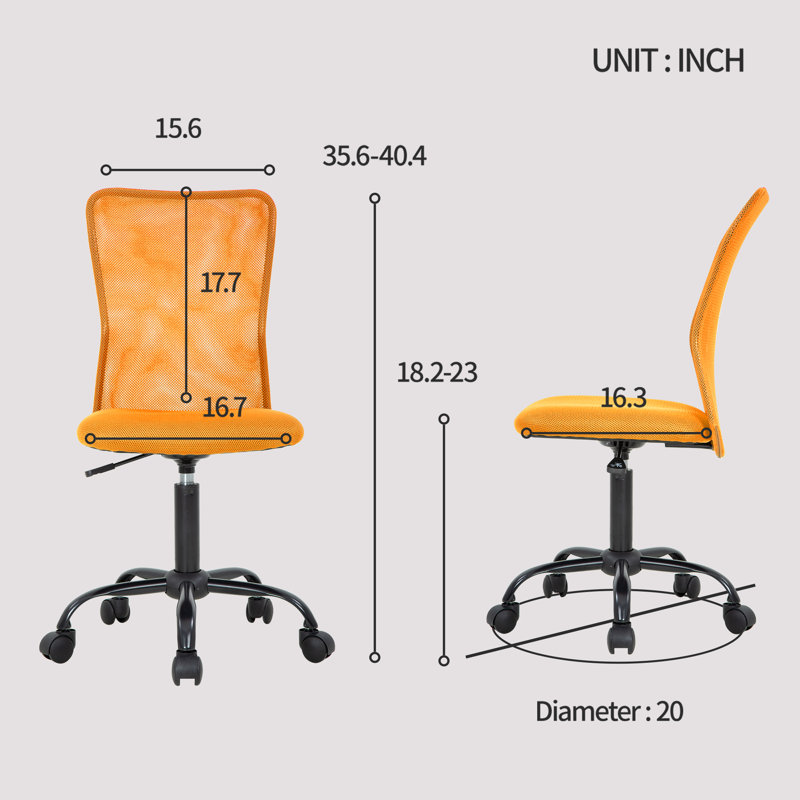 Chaise de dessinateur en maille , Orange