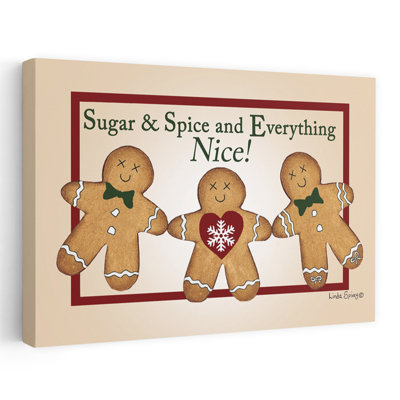 «Christmas Gingerbread Men», art mural contemporain abstrait fantaisiste