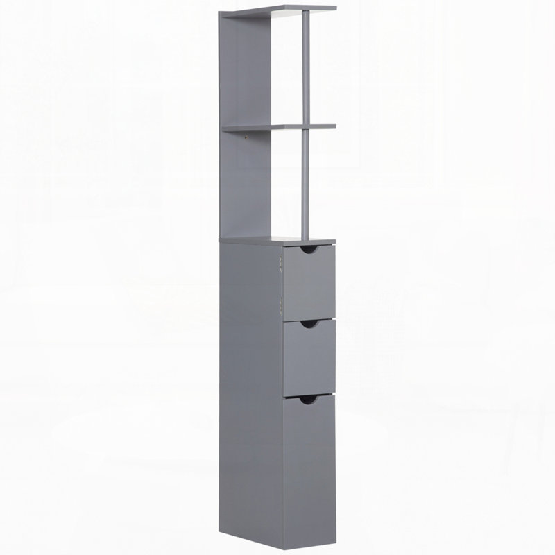 Tall Bathroom Storage Cabinet, Gray