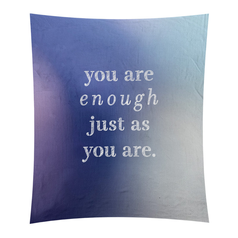 En polyester, vous êtes assez tapisserie quot, H 60 po x l 51 po, Bleu / Blanc