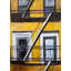 «Building Old Fire Escape - Yellow Office», reproduction d'art encadrée-79322258