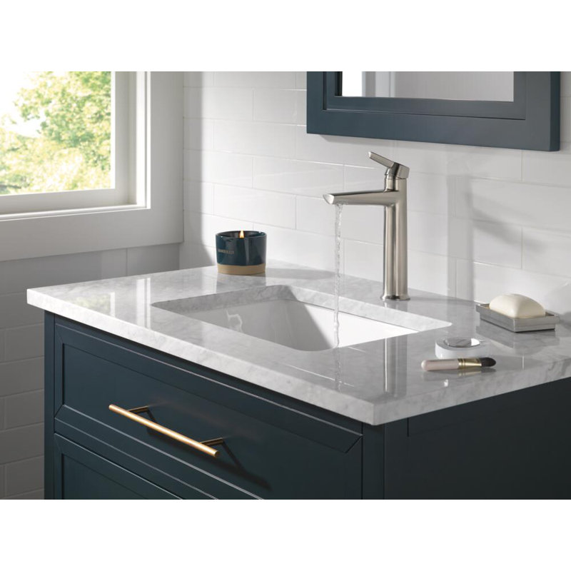 Galeon Single Hole Bathroom Faucet with Drain Assembly, Lumicoat Chrome
