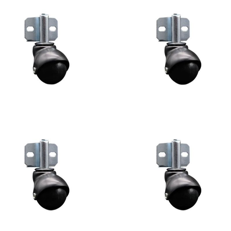 Polyolefin Caster, Flat Black