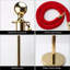 Stanchion Posts with 3 Ropes - set of 4