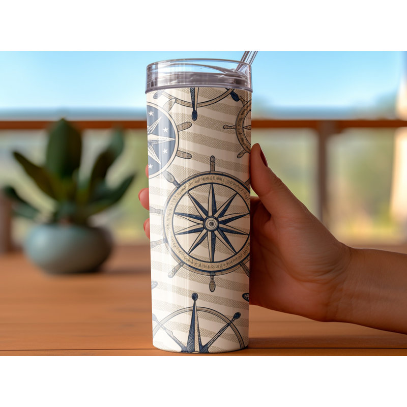 Choose Handmade Tumblers 591ml Vacuum Insulated Stainless Steel (18/8) Travel Tumbler with Straw
