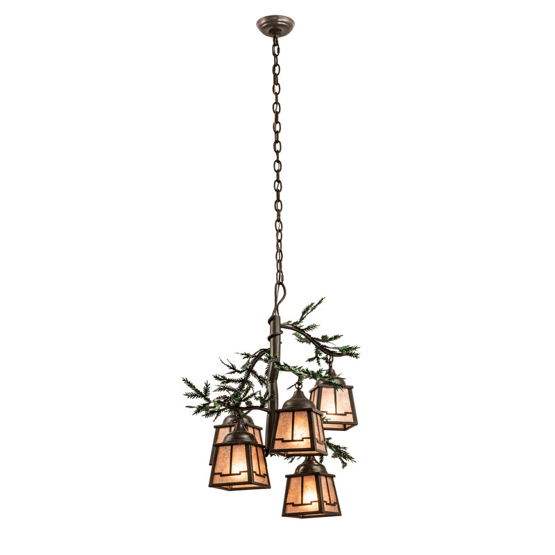 Lustre géométrique à 5 lumières DEL Dosie